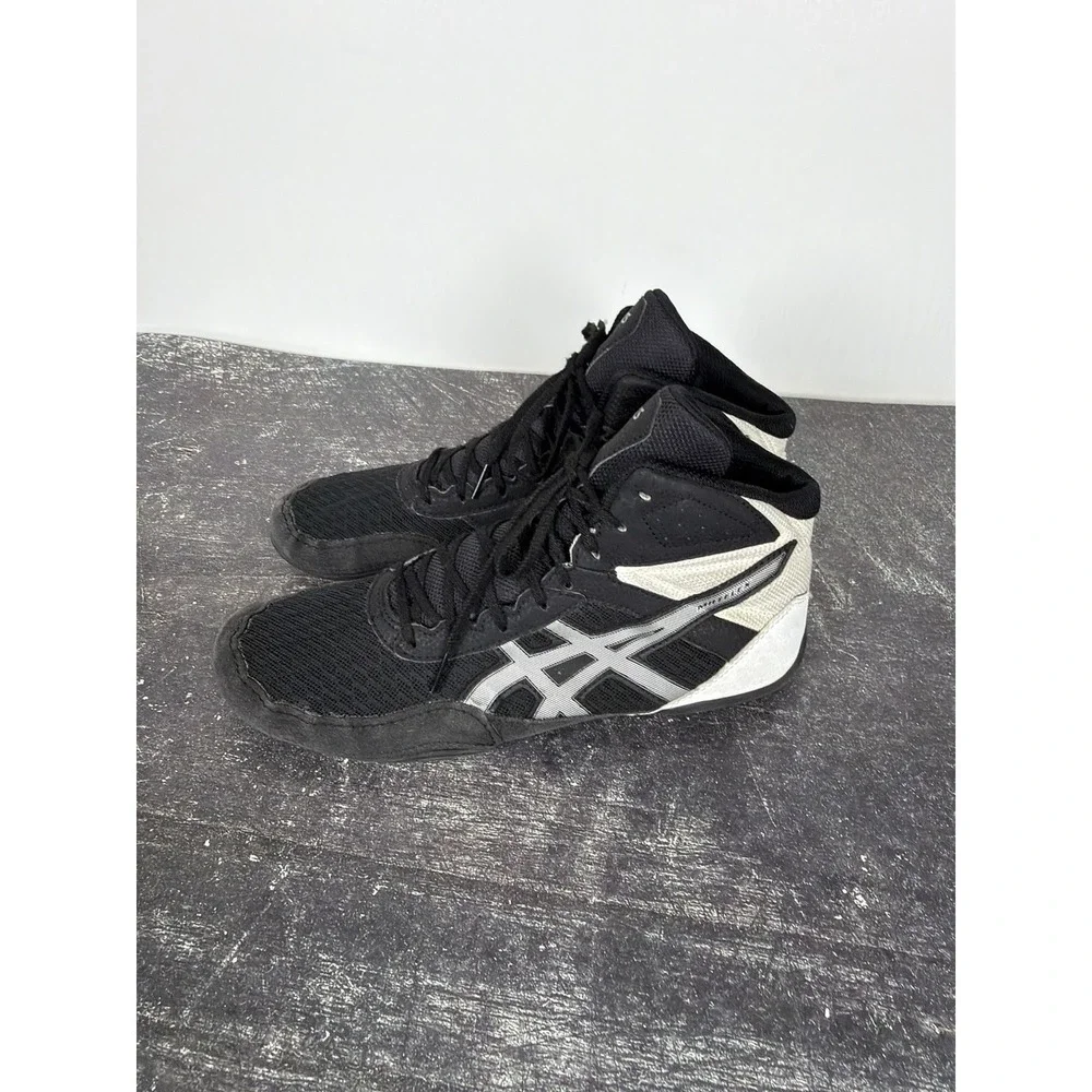 Asics Matflex 6 Mens Size 11 US Black Silver White Wrestling Shoes‎ 1081A021
